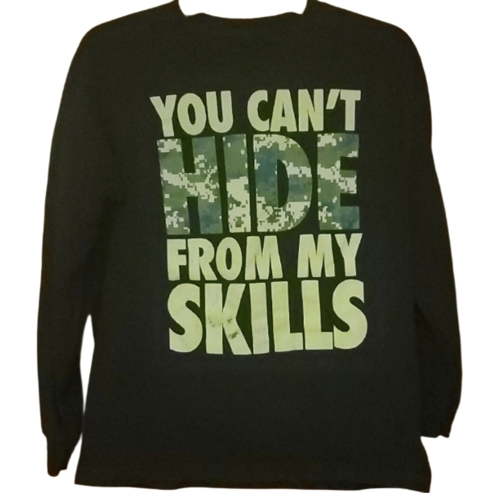Urban Pipeline Boys Black Graphic Camo Skills Long Sleeve Shirt Size XL